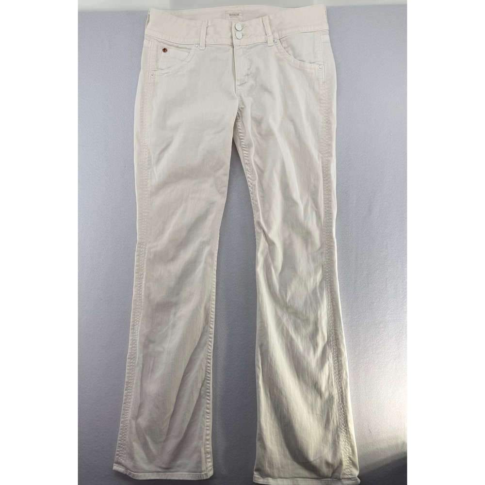 Hudson Signature Bootcut Jeans White Low Rise Flap Pocket Size 30 Made in USA